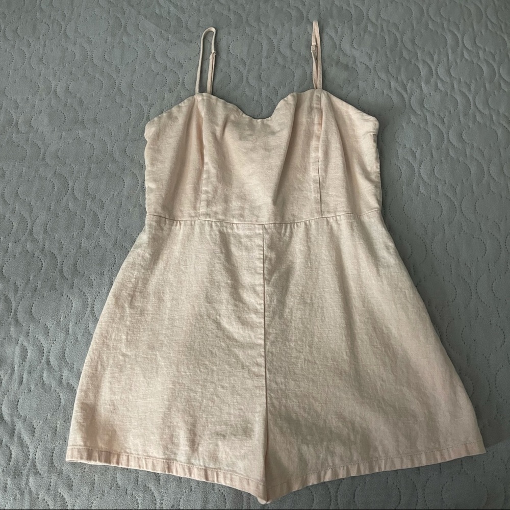 Forever 21 Light Pink Strapless-Look Romper